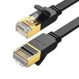 Ugreen 11260 Nw106 Cat7 10Gbps Yüksek Ağ Hızı U/Ftp Flat Yassı Ethernet Kablosu Siyah 1 Metre