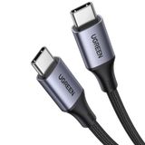 Ugreen 15311 USB-C 240 W Örgülü Hızlı Şarj Kablosu Siyah 1 M