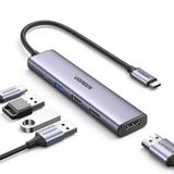 Ugreen 15495 Cm478 Revedok Usb-C To 5 İn 1 4K Hdmı Usb 3.0 100W Pd Usb Hub Çoklayıcı