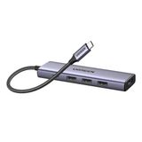 Ugreen 15596 5in1 USB-C 100W PD 4K HDMI Hub Gri Çoklayıcı Dağıtıcı