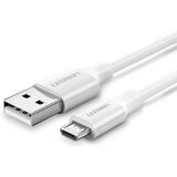 UGREEN 2.0 A USB-A & Micro-USB, Micro USB Data ve Şarj Kablosu, 1 Metre, Beyaz, 60141