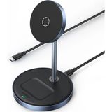 Ugreen 2-In-1 20W Magsafe Telefon Standı Kablosuz Wireless Şarj Özellikli, 90668 - Siyah