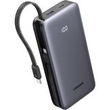 Ugreen 20.000 Mah 30W 2 Dahili Kablolu Hızlı Şarj Powerbank, 55985B - Gri