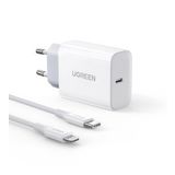 Ugreen 20 W PD Şarj Cihazı ve 1 m PD to Lightning iPhone Data Şarj Kablosu