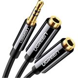 Ugreen 20816 AV134 3.5mm 2li Aux Kulaklık Çoklayıcı 2 Kulaklığı Aynı Anda Kullanın Daha Az Sinyal Kaybı