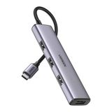 UGREEN 20841 CM473 USB-C to 4xUSB 3.0 5GB/s Yüksek Hız Hub Çoklayıcı Adaptör Alüminyum