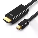 Ugreen 20848 Md101 4K Full Hd Ve 3D Görüntü Desteği Mini Displayport Erkek To Hdmı Erkek Dönüştürücü Kablo Siyah 1.5 Metre