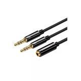 Ugreen 20899 Av140 2X3.5mm Erkek 1X3.5mm Dişi Konnektör Ayırıcı Ses Kablosu Örgülü 20Cm