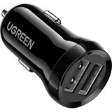 UGREEN 24W Hızlı Şarj Cihazı 2xUSB-A Araç Çakmaklık Siyah Uyumlu Modellerle 50875