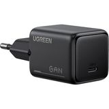 UGREEN 25W Hızlı Şarj Adaptörü 1xUSB-C Siyah Gan Teknolojisi ile Uyumlu Modeller İçin