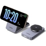 UGREEN 2si1 Arada 30W Magnetik Wireless Kablosuz Şarj Cihazı - Gri - Standart