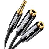 Ugreen 3.5Mm 2Li Aux Kulaklık Çoklayıcı Siyah - Teşhir Outlet Vitrin