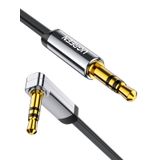 Ugreen 3.5mm AUX Ses Kablosu, 2 Metre | Araç ses sistemi, TV, Soundbar, hoparlör, cep telefonu, kulaklık vb. için açılı fişli 90 derece Aux kablosu.