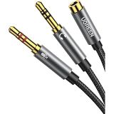 Ugreen 3.5mm Ses-Mikrofon Birleştirici Y Kulaklık Kablosu Siyah