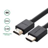 Ugreen 30115 Hd104 3D Uhd 4K Hdr 18Gbps Yüksek Hızlı Ethernet Ve Hdmı 2.0 Kablosu Siyah 0.5Metre
