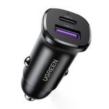Ugreen 30W 2 Portlu Araç İçi Şarj Cihazı Çakmaklık Adaptörü, 25845