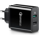 Ugreen 30W Qc3.0 2 Portlu Hızlı Şarj Başlığı Siyah