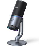 Ugreen 35629 CM769 Mikrofon 24BIT/96KHZ Işıklı USB Ses Kontrolü, Yayın, Oyun, Kayıt, Ps5 Kondenser Mikrofon - Gri