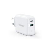 Ugreen 38W Çift Portlu USB-A ve Type-C PD QC Beyaz Hızlı Şarj Cihazı