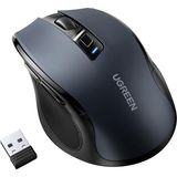 UGREEN 4000 DPI Dual Mode 2.4GHz Kablosuz ve Bluetooth Sessiz Optik Mouse, 90855 - Gri - Siyah