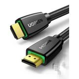 Ugreen 40414 Hd118 Hdmı Kablo 4K 18Gb/S Hdmı 2.0 Örgülü Görüntü Ve Ses Aktarma Kablosu Siyah 10Metre