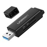 Ugreen 40752 Usb 3.0 Sd/Tf Kart Okuyucu Siyah 5Gb/S Süper Veri Aktarım Hızı