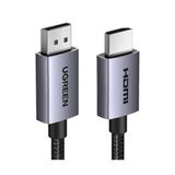 Ugreen 4K 1080P@120Hz Displayport 1.2 To Hdmı 1.4 Örgülü Kablo, 1.5M, 35841