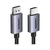 Ugreen 4K 1080P@120Hz Displayport 1.2 To Hdmı 1.4 Örgülü Kablo, 2M, 35842