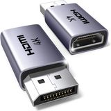 Ugreen 4K Displayport 1.2 Male To HDMI 1.4 Female 2-Paket Dönüştürücü Adaptör, 55935 - Gri