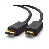 UGREEN 4K Displayport to HDMI Dönüştürücü Kablo 3 Metre - Siyah