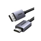 UGREEN 4K@30Hz DP HDMI kablosu, tek yönlü aktarım, alüminyum bant örgü, ekran bağlantı noktası, HDMI kablosu, çoklu ekranda oyun oynamak için, monitör, projektör, HDTV, dizüstü bilgisayar (5 m) ile