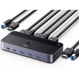 Ugreen 4K/60Hz Hdmı 2.1 Switch 2-İn-1, 1Xmini-Usb, 1Xusb-C, 3Xusb-A, 1Xhdmı Out, 2X Usb-B, 2Xhdmı In, 15707
