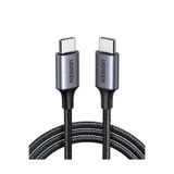 Ugreen 50152 60W 3A QC PD Örgülü 2 mt Siyah USB-C Hızlı Şarj Kablosu