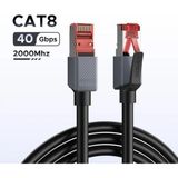 Ugreen 55194 Nw323 Cat8 2000Mhz 4K 8K 40Gb/S Yüksek Ağ Hızı Frp Ethernet Kablosu 20Metre