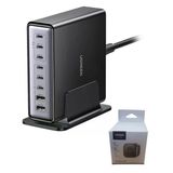 Ugreen 55763 X766 Nexode 6Xusb-C 2Xusb-A 200W Gan 8 Portlu Masaüstü Hızlı Şarj Cihazı İstasyonu (Ugreen 35608 Avrupa Priz Adaptörü İle)