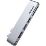 UGREEN 6'sı 1 Arada 2 USB 3.0 100W 6K PD Port Çoklayıcı Hub, 80856 - Gri