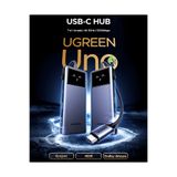 Ugreen 7-in-1 Type-C Giriş 1xUSb-C 100W PD, 1x4K/60Hz HDMI, 1xUSB-A 3.0, RJ45, SD, TF Port Çoklayıcı