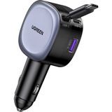 Ugreen 75W 2 Portlu Usb-C Kablolu Araç Içi Şarj Cihazı Çakmaklık Adaptörü, 55653 - Gri