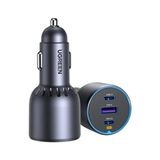 Ugreen 75W 3 Portlu Araç Içi Şarj Cihazı Çakmaklık Adaptörü, 35024 - Gri