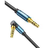 UGREEN 90 Derece L Tipi 3.5 mm Aux Ses Kablosu Mavi 50 cm, 60178