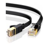 UGREEN Cat7 RJ45 Ethernet Kablosu Düz Altın Kaplama 10Gbps 600MHz FTP Yönlendirici Modem PS5 Switch Xbox One TV KUTUSU vb. Ile Uyumlu (3M)