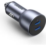 Ugreen Çift Pd Type-C Çıkışlı 50W Araç Çakmaklık Şarj Cihazı - Standart - Çok Renkli