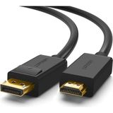 Ugreen Displayport Erkek - Hdmı Erkek Kablo, 3 Metre, Siyah, 10203