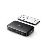 Ugreen HDMI Anahtarı 4K 3'ü 1 Arada HDMI Ayırıcı UHD Otomatik HDMI Değiştirici Uzaktan Kumanda TV Çubuğu