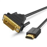 UGREEN HDMI to DVI 1080P Çift Yönlü Görüntü Aktarma Kablosu 3 Metre - Siyah