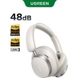 Ugreen Hitune Max6 Studio Pro Hibrit Aktif Gürültü Engelleyici Kablosuz Kulak Üstü Kulaklık, 100 Saat Çalma Süresi, Beyaz, 55614