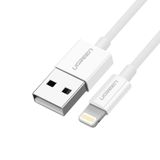 Ugreen iPhone iOS Lightning Şarj ve Data Kablosu, MFi Sertifikalı, Beyaz, 1 Metre