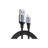 Ugreen Lightning - USB-A Örgülü MFi Sertifikalı İphone Hızlı Şarj Kablosu, 1.5 Metre, Siyah, 60157