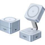 Ugreen Magflow 2-In-1 25W Magnetik Wireless Magsafe Kablosuz Şarj Standı, 55960B - Uzay Grisi