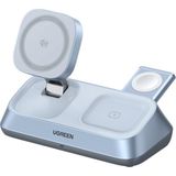 Ugreen Magflow 3-In-1 Qi2 25W Magsafe Manyetik Kablosuz Şarj Istasyonu, 55677 - Gri
